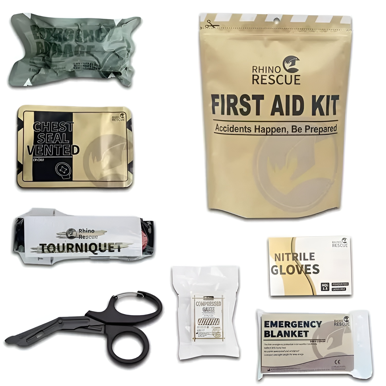 (7 предметов) Набор первой медицинской помощи Rhino Rescue First Aid Kit L