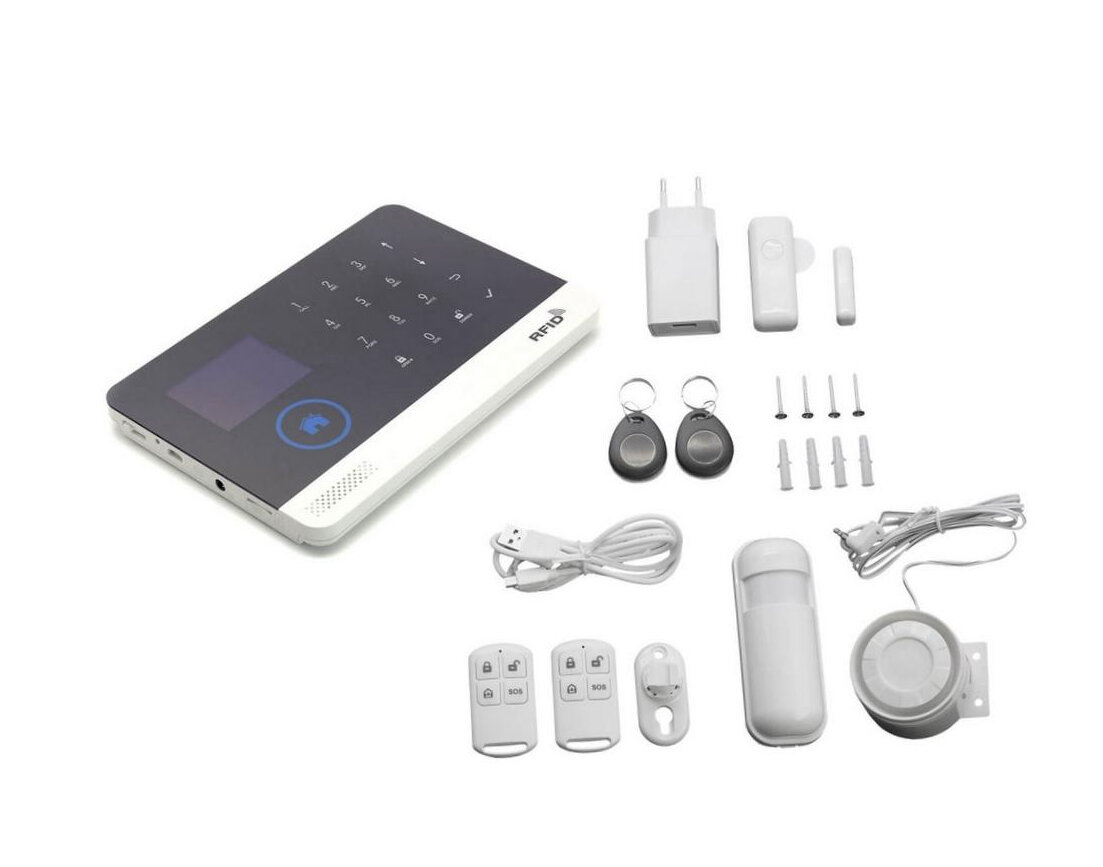 Набор GSM/Wi-Fi сигнализация с камерой: Страж Oko и HDcom 288Bl(ASW5) (S19593KOM) для загородного дома, гаража, квартиры — фото 1