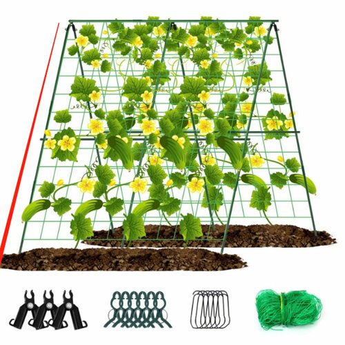 Опора для огурцов со шпалерной сеткой 1,2м