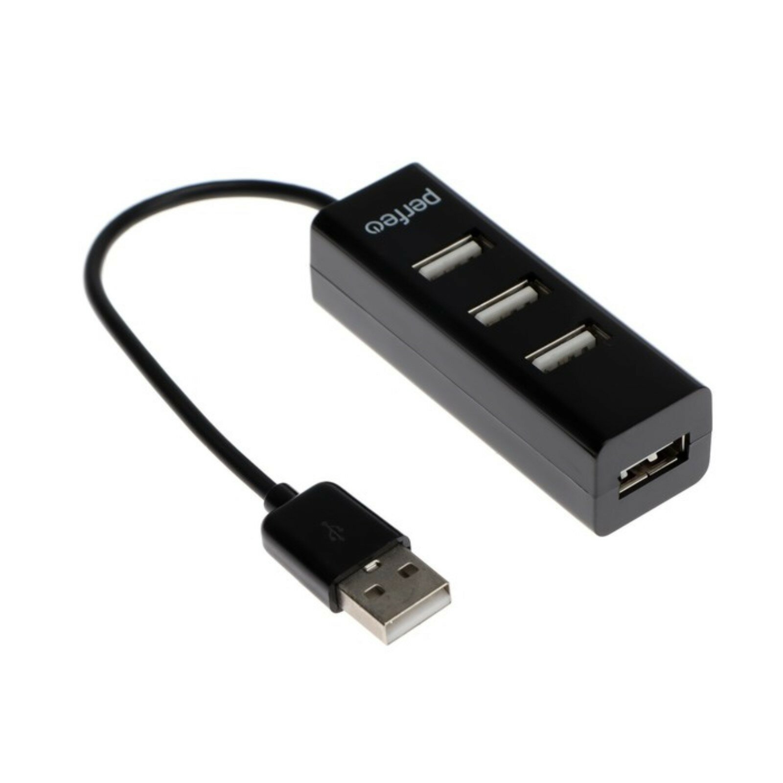 Разветвитель USB (Hub) PF-HYD-6010H, 4 порта, USB 2.0, черный