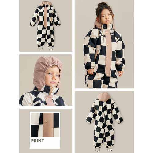 фото Комбинезон happy baby размер 92-98, бежевый, черный