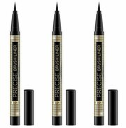 Eveline Cosmetics Подводка для глаз Precise Brush Liner, Цвет чёрный, Ультрастойкая, 3 шт