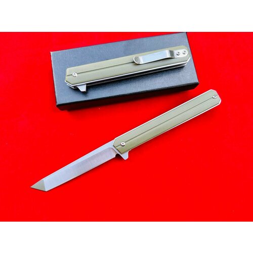 Нож складной флиппер Five Pro Москит tanto сталь D2, хаки складной нож five pro флиппер urban tanto сталь d2