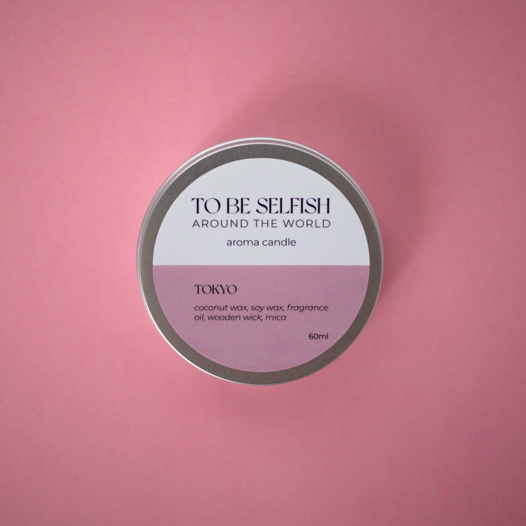 Арома-свеча to be selfish "Tokyo" с ароматом сакуры и шалфея, 60 мл — фото 1