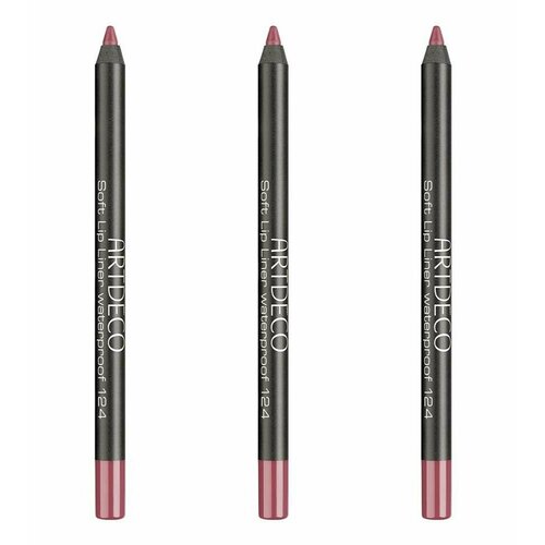 ARTDECO Водостойкий карандаш для губ Soft Lip Liner Waterproof тон 124, 3 штуки