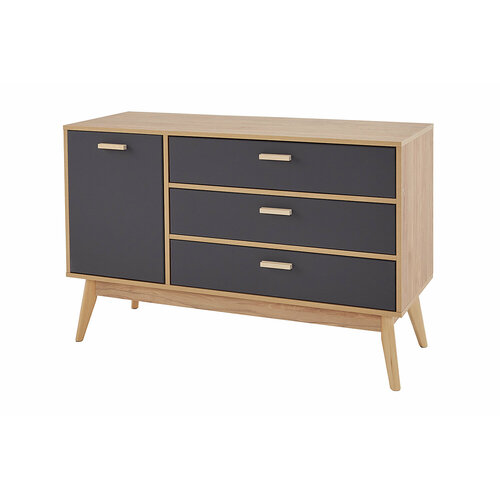 Комод SCANDICA Хортен 119х82х45 цвет графитдуб натуральный светлый 12999₽