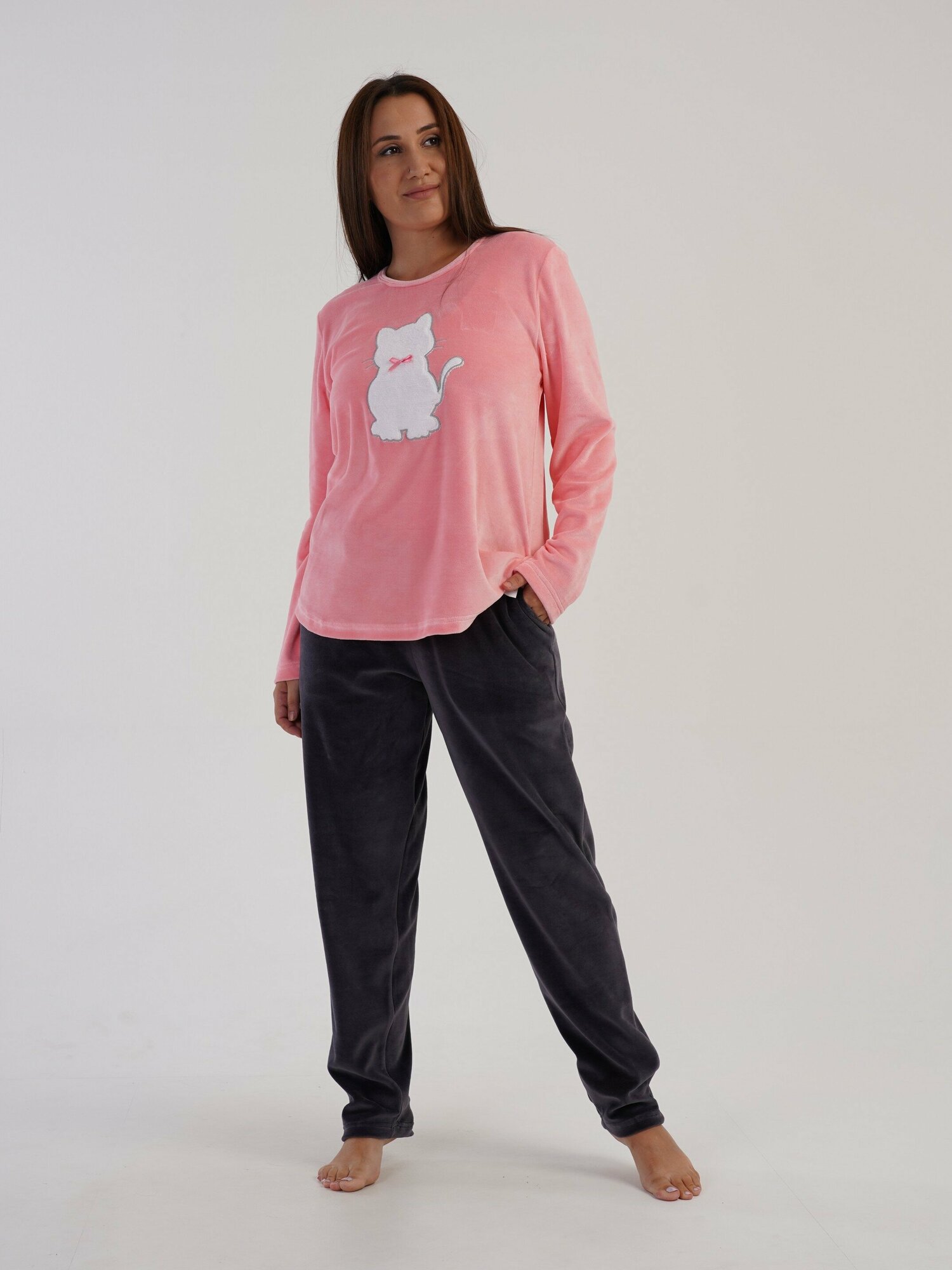 Комплект с брюками VIENETTA 306011_0000 розовый 3XL - фотография № 7