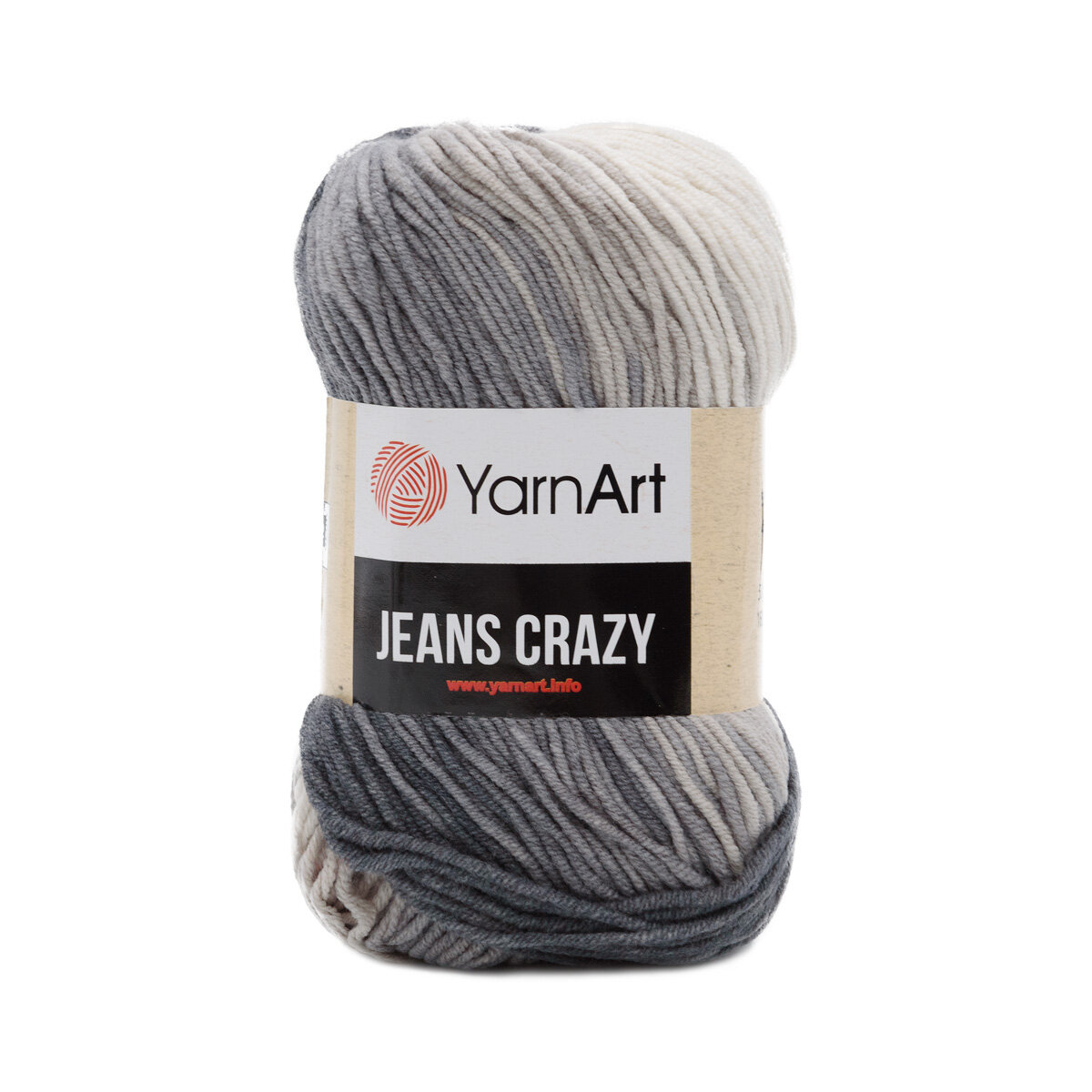 Пряжа для вязания YarnArt 'Jeans Crazy', 50г, 160м (55% хлопок, 45% полиакрил) (8204 секционный), 10 мотков