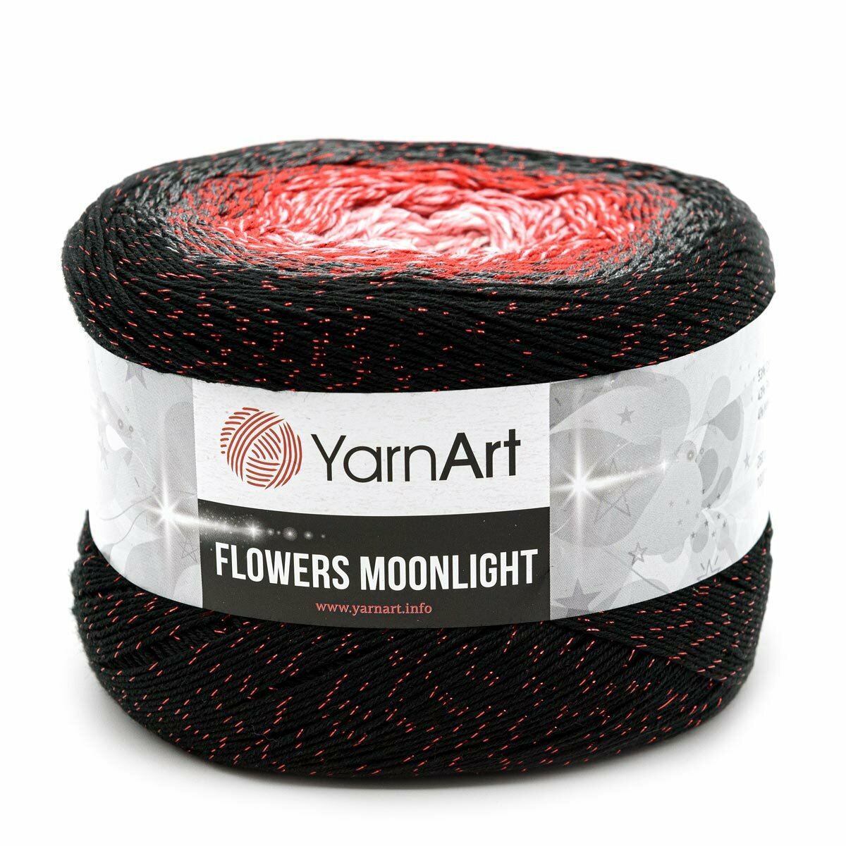 Пряжа для вязания YarnArt 'Flowers Moonlight' 260гр 1000м (53% хлопок, 43% полиакрил, 4% металлик) (3282 секционный), 2 мотка