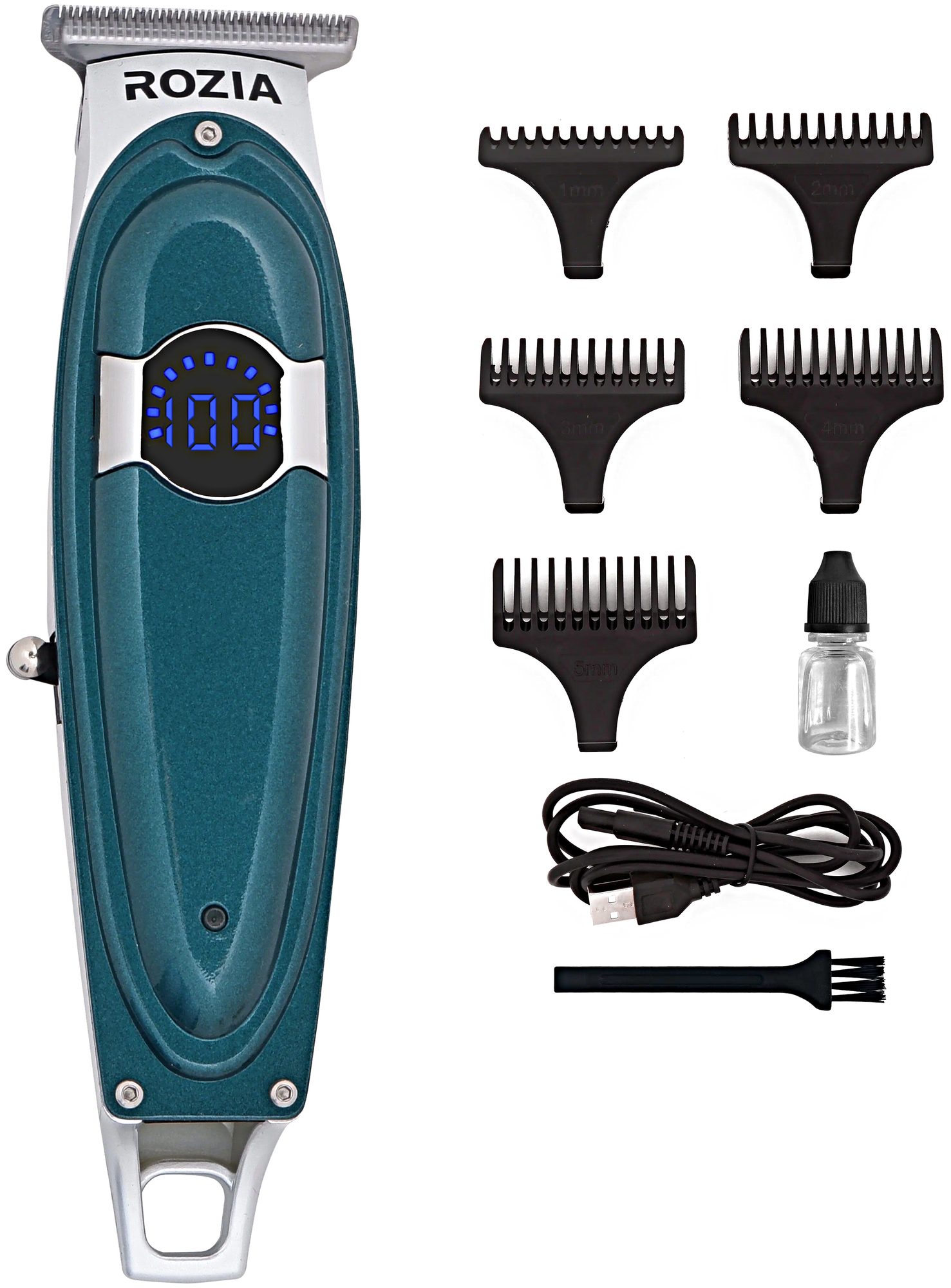 Машинка для стрижки волос HQ-322, Профессиональный триммер для стрижки волос, для бороды, усов, Зеленый
