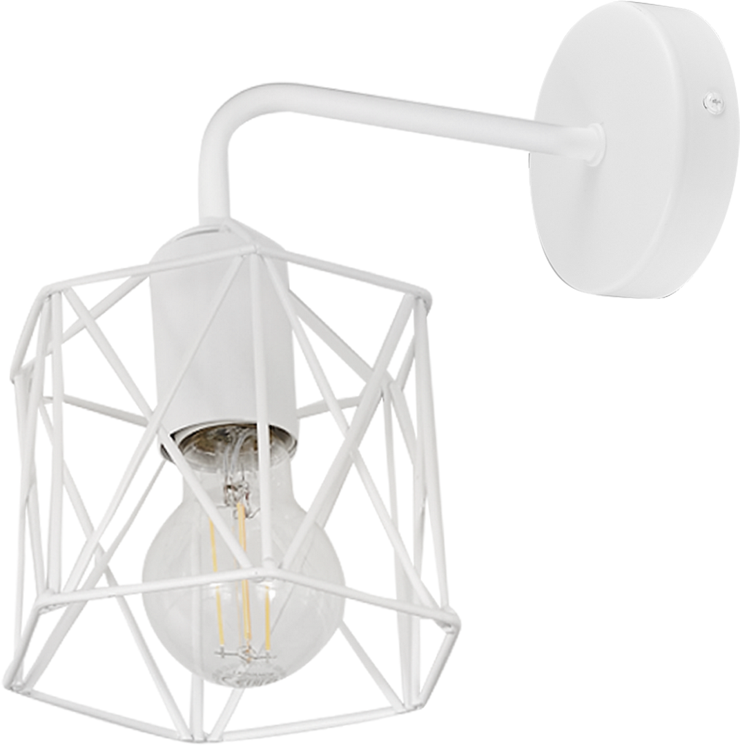 фото Настенный светильник бра Vitaluce Актавия вайт 1 лампа 3м² E27 цвет белый матовый