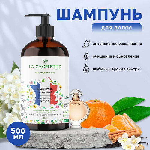 Шампунь для волос увлажняющий La Cachette W037 Olympea, 500 мл, с дозатором