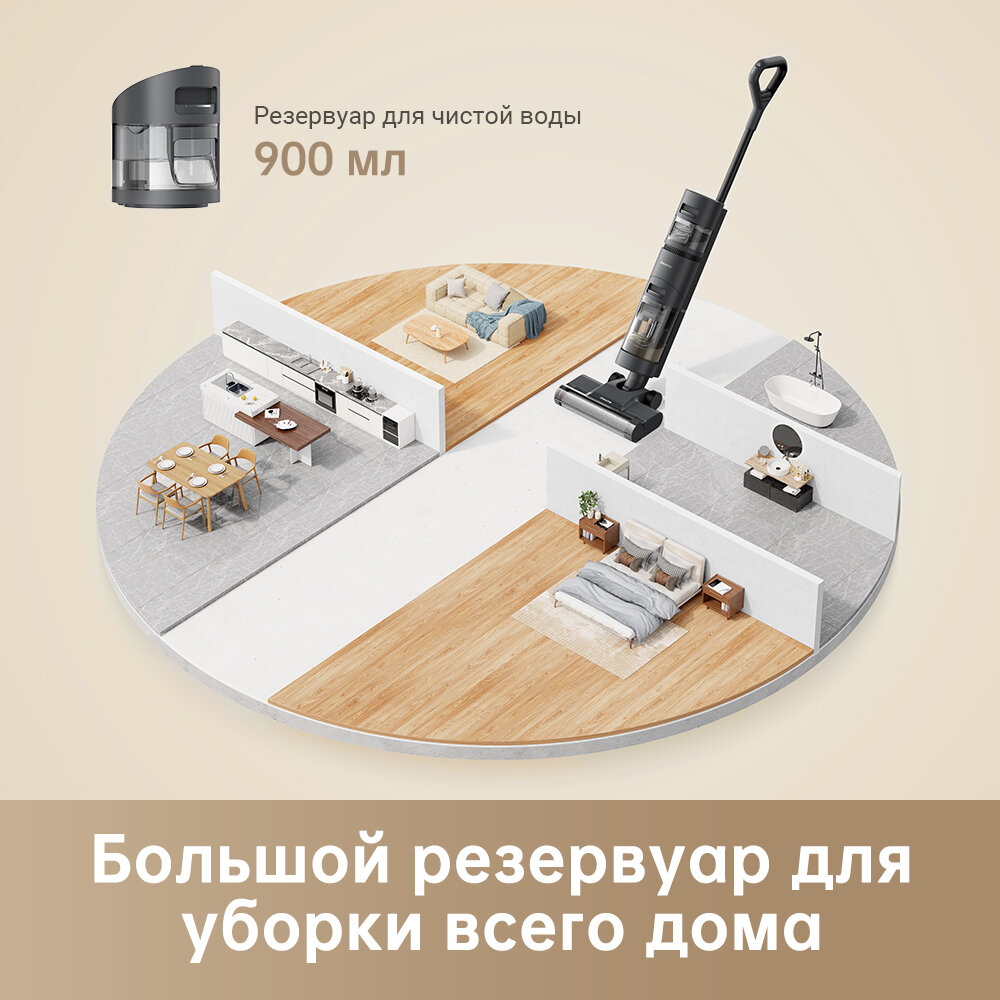 Пылесос вертикальный Dreame для влажной и сухой уборки Wet and Dry Vacuum H12 Core Black - фото №13