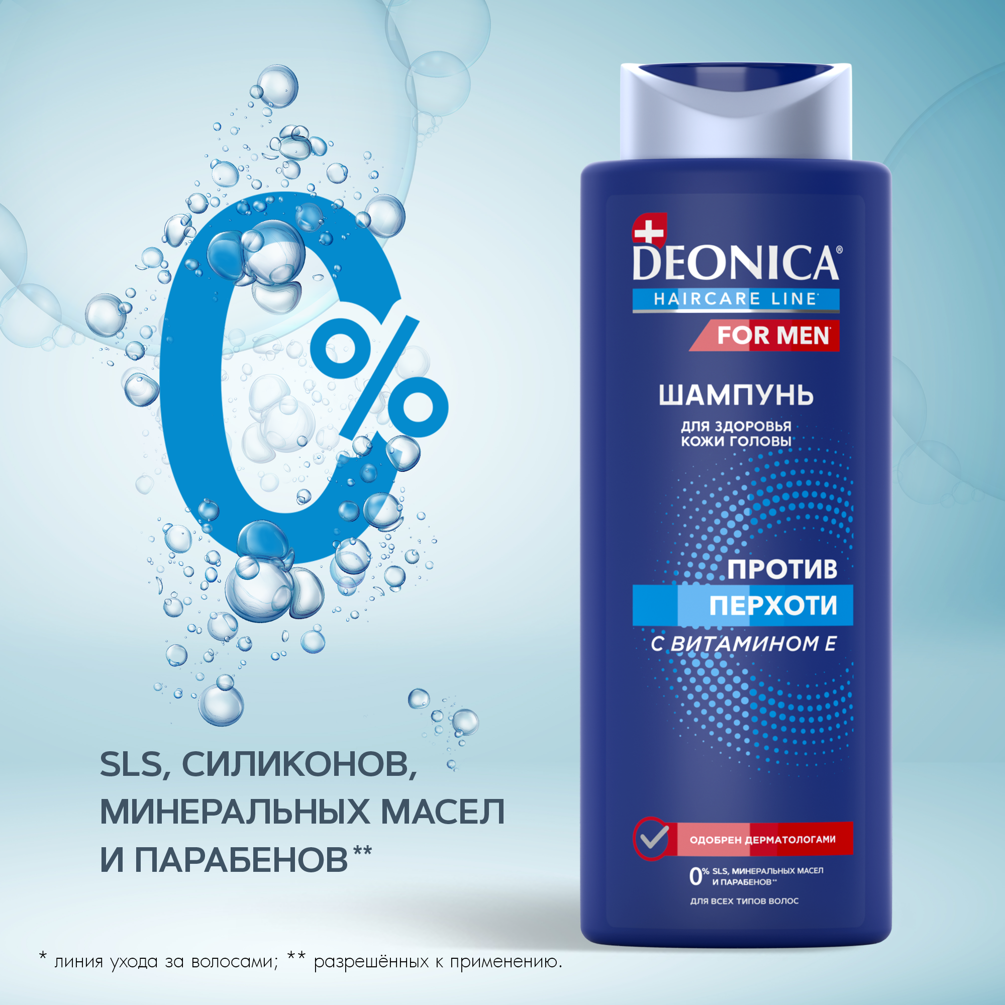 Шампунь против перхоти Deonica For Men, 380 мл