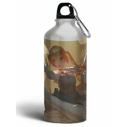 Бутылка спортивная, туристическая фляга, аниме дракон горничная госпожи кобаяши - 7031