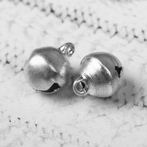 Бубенчики для рукоделия набор 20 шт размер 1 шт 1 см цвет серебряный 330₽