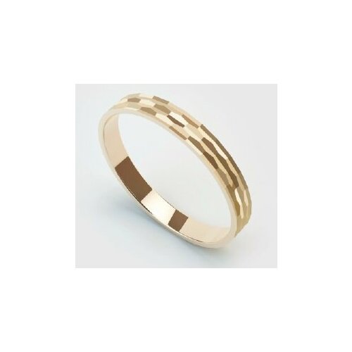 Кольцо обручальное Citrine, красное золото, 585 проба, размер 17, красный