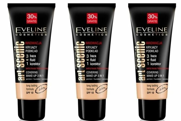 Eveline Cosmetics Тональный крем Art Professional Make-up 3 в 1, Тон Пастельный, 30 мл, 3 шт