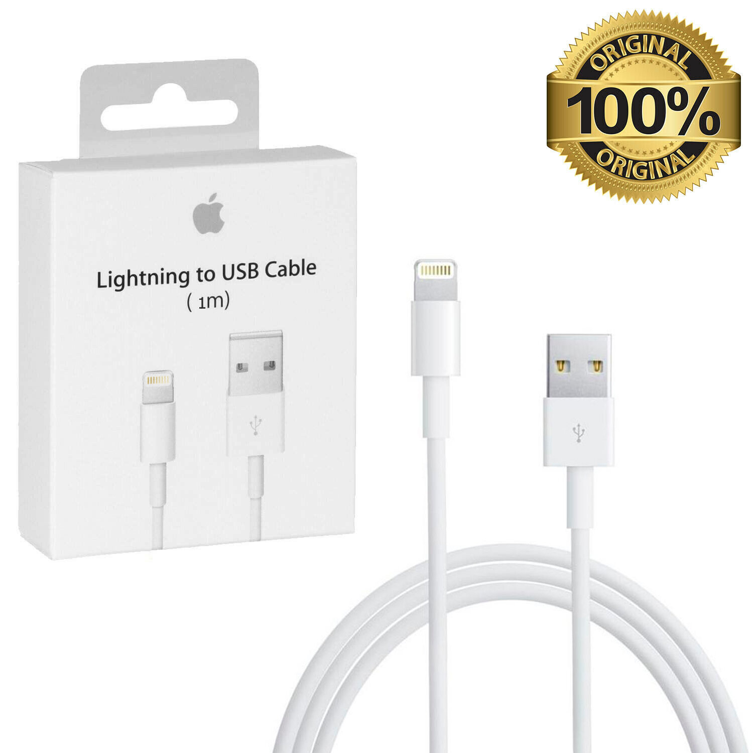 Кабель Apple USB-Lightning white 1m (MD818FE/A)