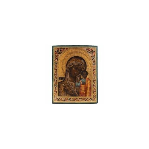 Икона БМ Казанская 18х22 19 век #100344 икона 18х22 бм иверская 123235