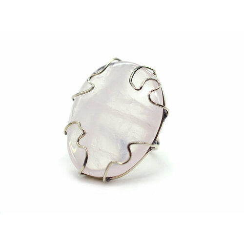 Кольцо Радуга Камня, кварц, размер 19, розовый