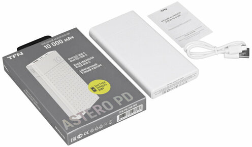 Характеристики модели Внешний аккумулятор 10000 mAh, TFN Astero 10 PD ...