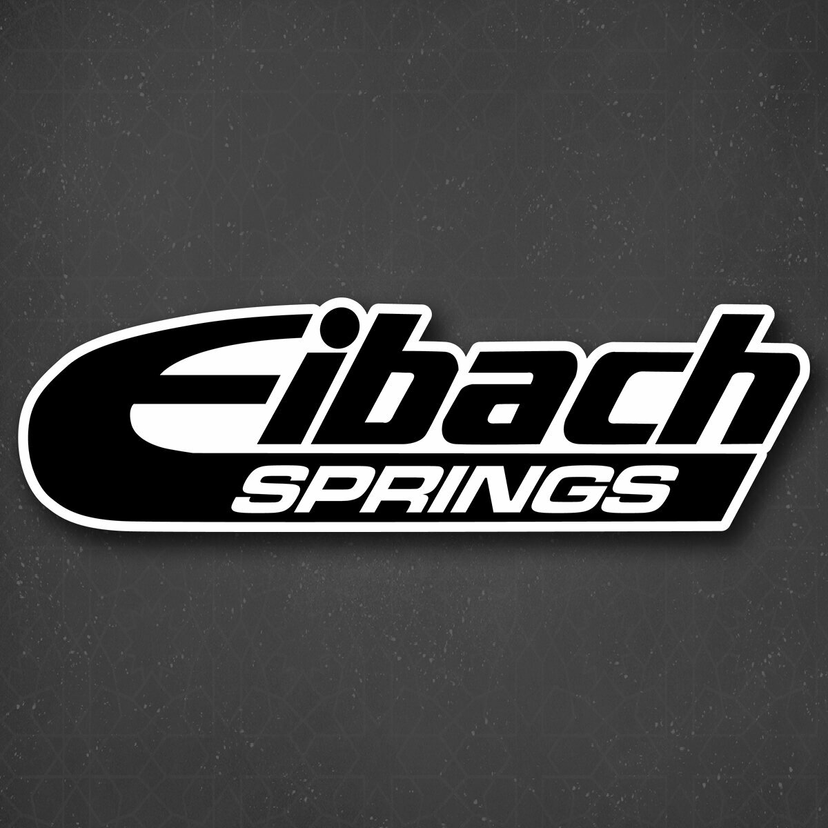 Наклейка на авто "Eibach springs" 24x7 см