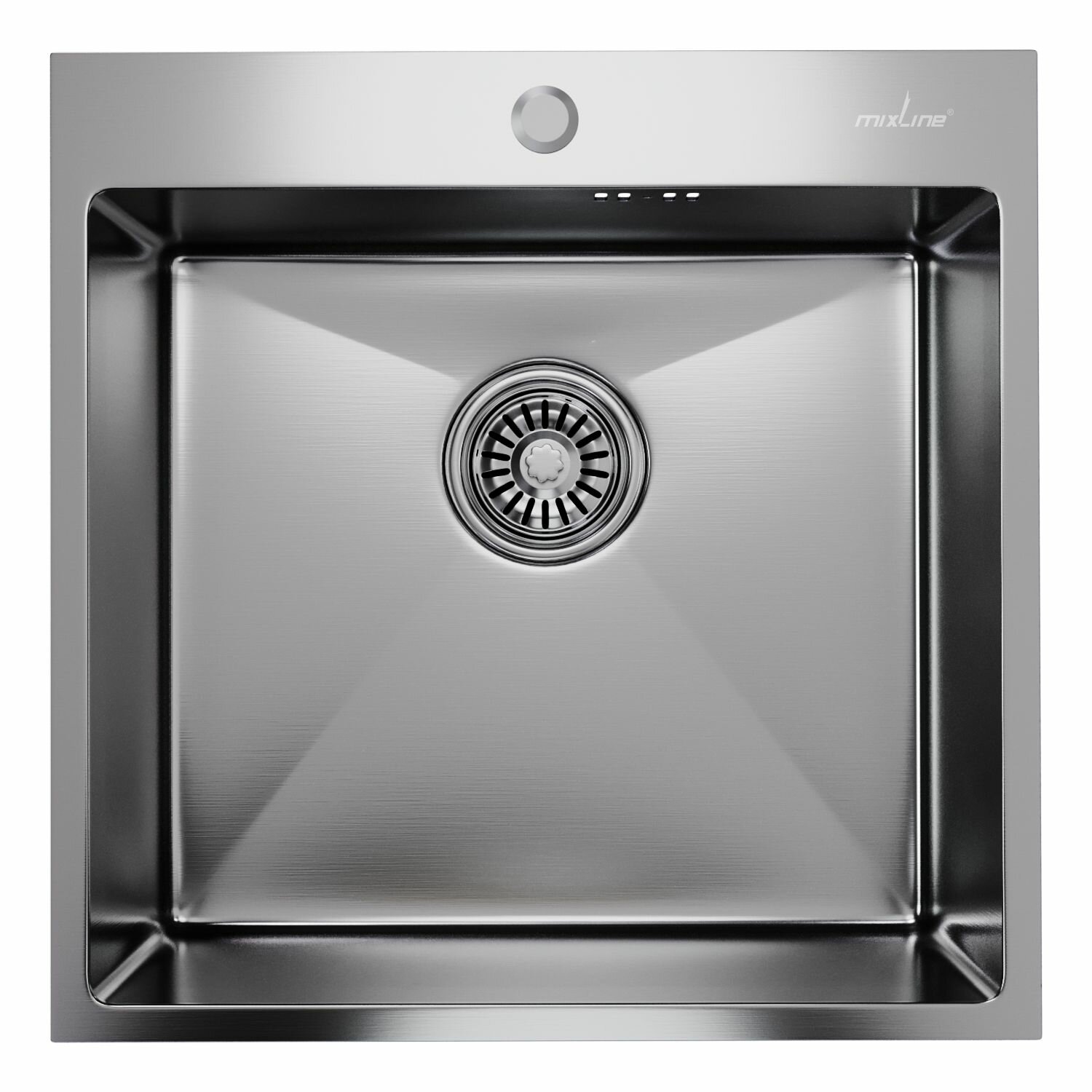 мойка кухонная нержавеющая mixline pro 50х50 с сифоном 547229 - фото №7