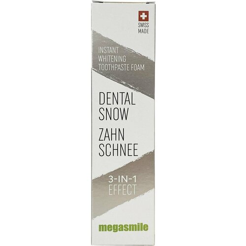 Edel+White / Зубная паста-пена Megasmile Instant Whitening Dental Snow 3in1 Effect Моментальное Отбеливание 50мл 1 шт