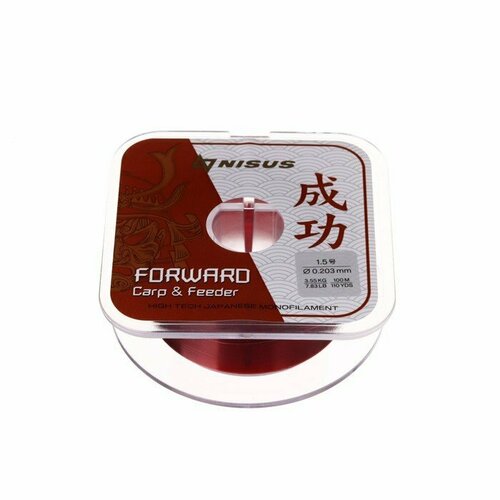 фото Леска nisus forward carp & feeder, диаметр 0.203 мм, тест 3.55 кг, 100 м, коричневая (комплект из 5 шт)