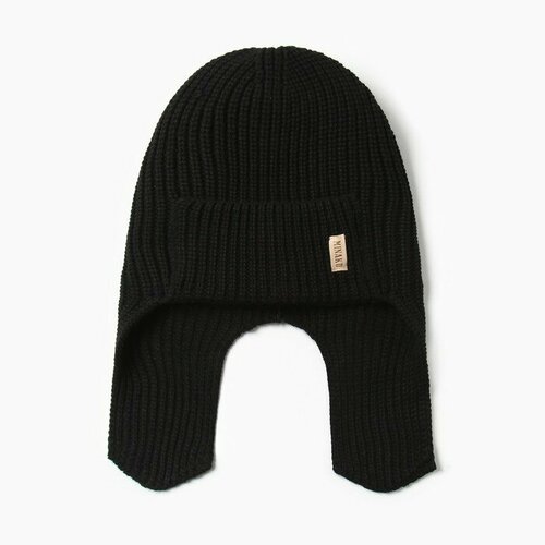 фото Шапка ушанка minaku, размер 56/58, черный