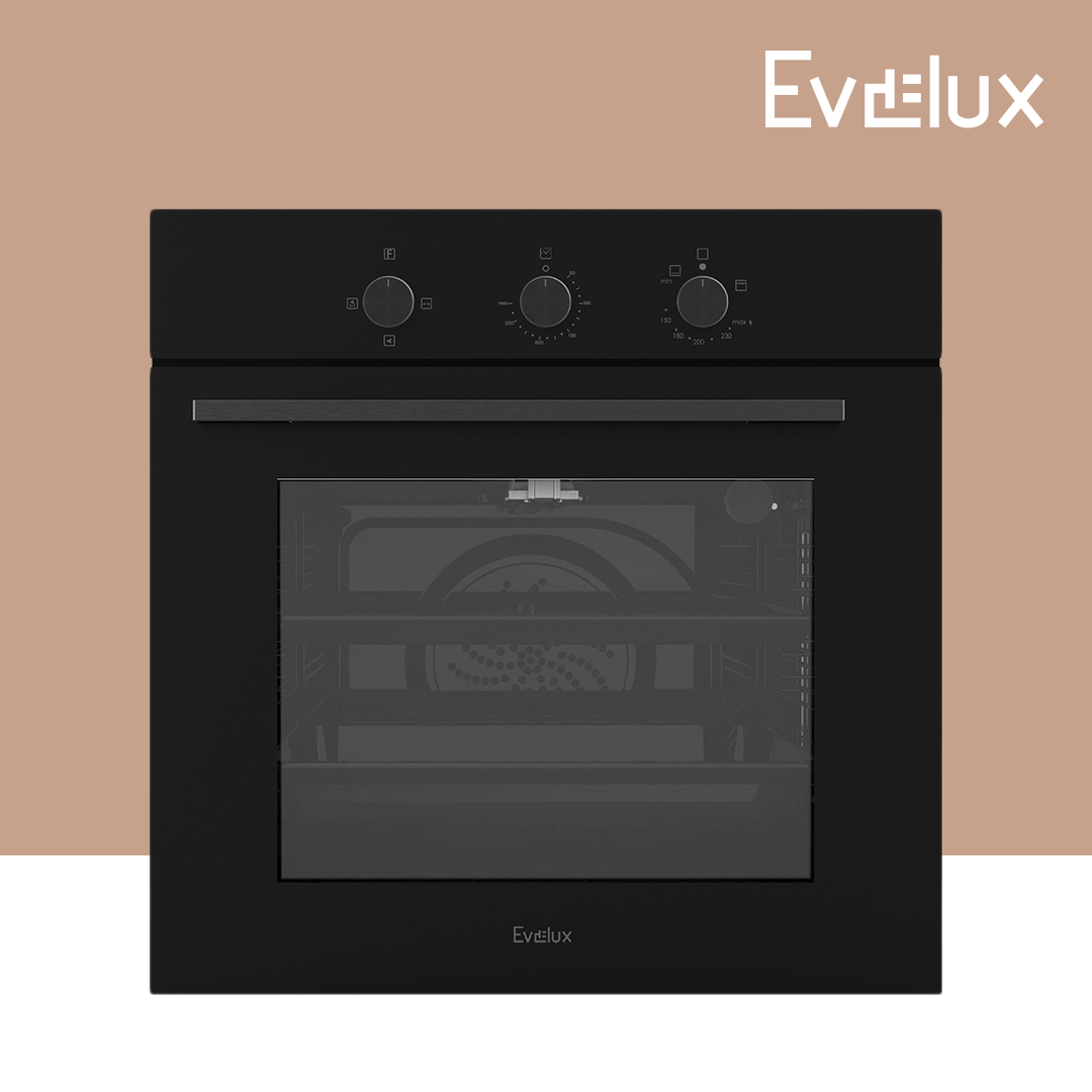 Газовый духовой шкаф Evelux GSO 604 B ширина 60 см, объем 67 л, черный