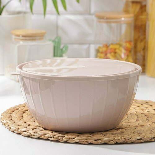 Салатник с крышкой «Fiesta», 2,8 л, цвет микс (комплект из 7 шт)