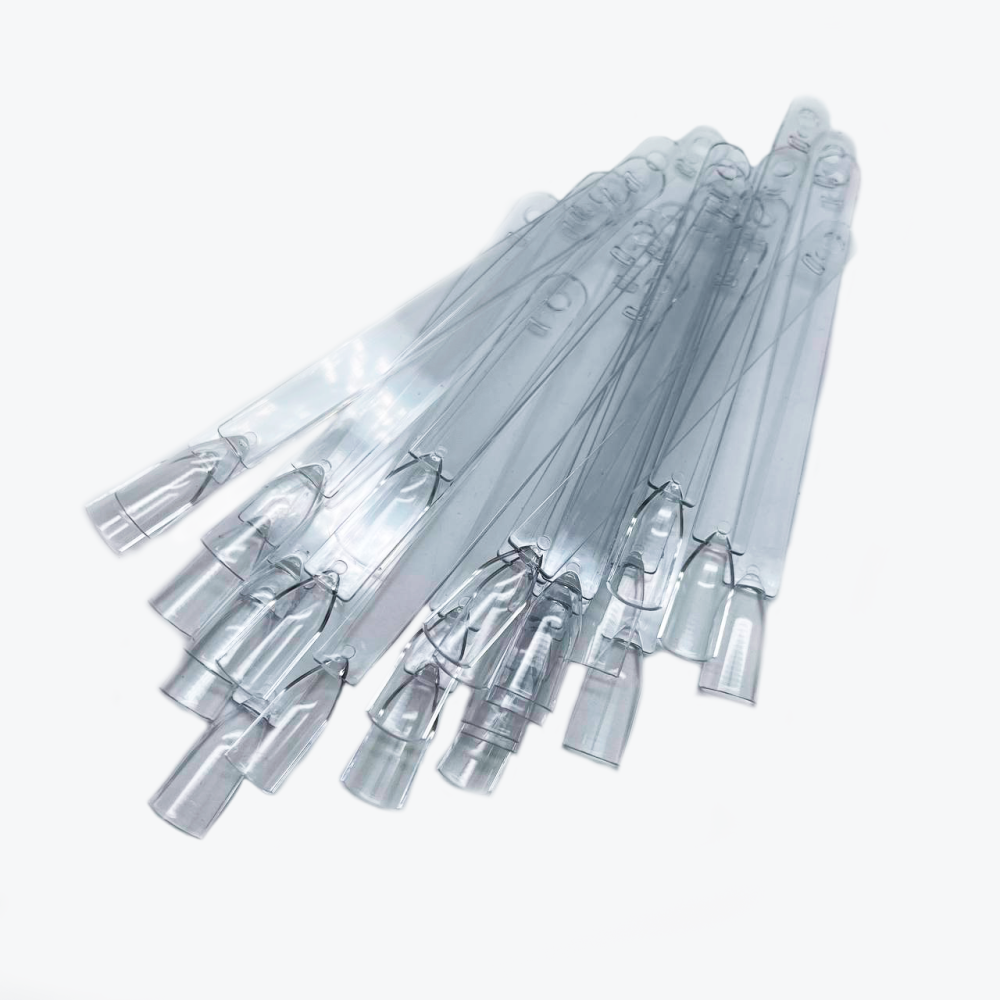 фото Палитра веер мягкий квадрат на кольце Pink House прозрачная 50 шт.