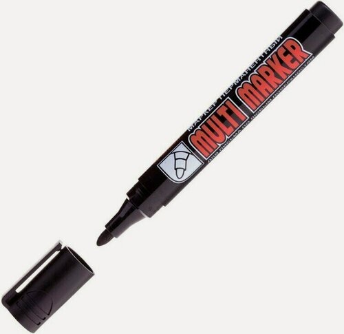 Изображение товара Маркер промышл. перманентный фетровый черный CROWN MULTI MARKER (толщ. линии 3.0 мм. Цвет черный) (CPM-800black) (CROWN маркеры)