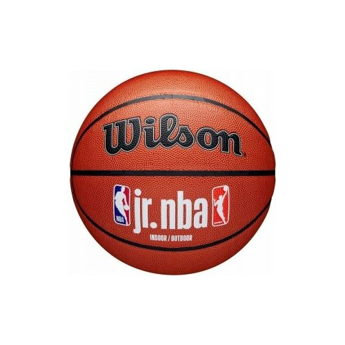 55345-83494 Мяч баскетбольный WILSON JR.NBA Fam Logo Indoor Outdoor, WZ2009801XB, размер 5 композит, бутил. кам, коричневый WZ2009801XB5 мяч баскетбольный wilson jr nba fam logo indoor outdoor wz2009801xb7 р 7 коричневый