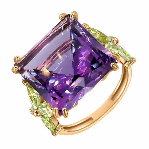 фото Кольцо aloris, красное золото, 585 проба, аметист aloris jewelry