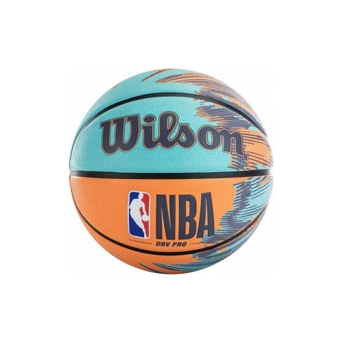 55349-83505 Мяч баскетбольный WILSON NBA DRV PRO STREAK BSKT, WZ3012501XB7 размер 7, резина, бутил. камера, бирюзово-оранжевый баскетбольный мяч wilson drv endure размер 7 розово голубой indoor oudoor