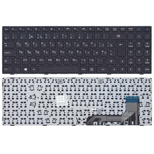 Клавиатура для ноутбука Lenovo Ideapad 100-15IBY, B50-10, B5010 черная, с рамкой us new replacement keyboard for lenovo ideapad 100 15iby b50 10 laptop black with frame