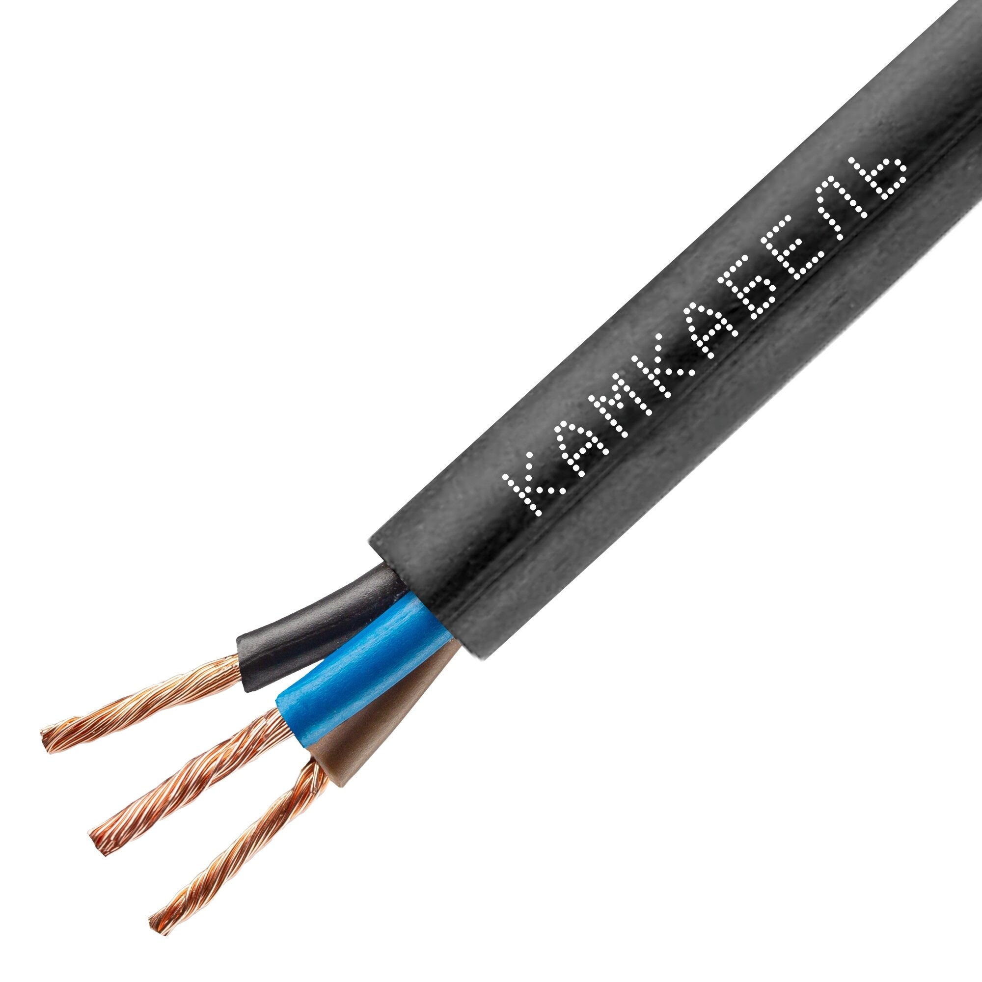 фото Провод Камкабель ПВС 3x1.5 мм 5 м ГОСТ цвет черный