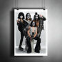Постер плакат для интерьера "Музыка: Американская рок-группа Kiss (Кисс)"/ Декор дома, офиса, комнаты A3 (297 x 420 мм)