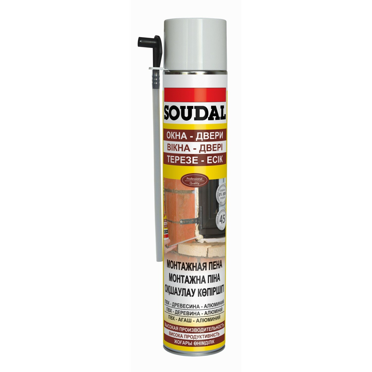 Пена монтажная бытовая Soudal (750мл) летняя