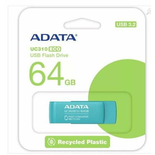 Флэш-накопитель USB3 64GB GREEN UC310E-64G-RGN ADATA