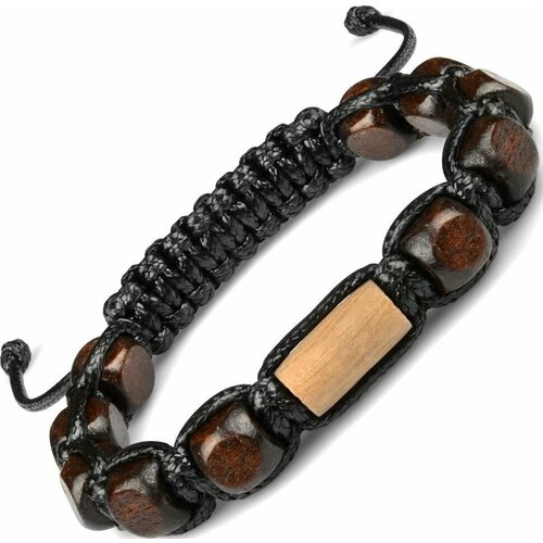 фото Плетеный браслет everiot, размер 21 см, коричневый