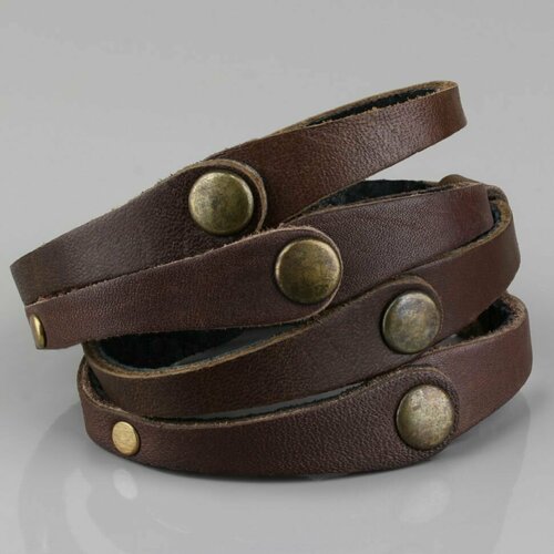 Браслет Scappa, размер 37 см, диаметр 14.5 см, коричневый