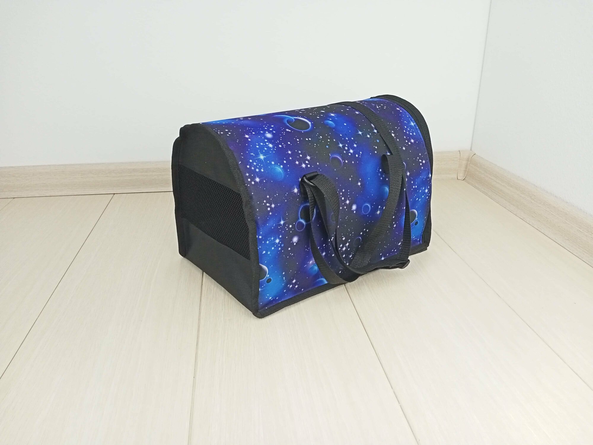 фото Сумка-переноска, полукруглая, малая, 40х25х27 см, для кошек и маленьких собак, текстиль с сеткой