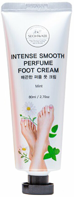 Seohwabi88~Интенсивно питающий крем для ног с ароматом мяты~Intense Smooth Perfume Foot Cream