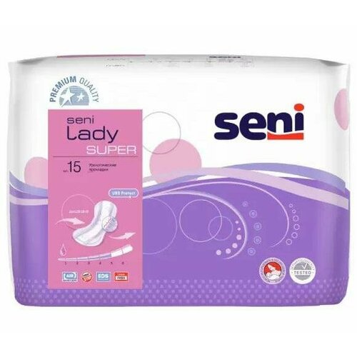 Seni Lady Super, прокладки урологические, 15 шт.