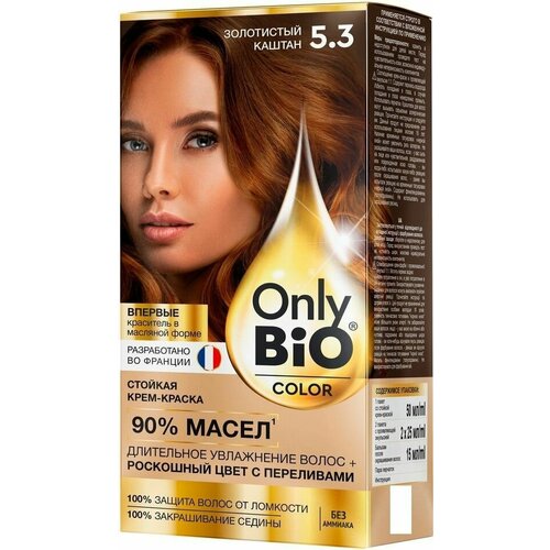 Краска для волос Only Bio Color тон 5.3 Золотистый каштан 115мл х3шт