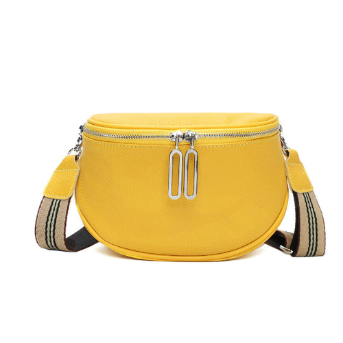 фото Сумка кросс-боди женская желтая сумка плечевой ремень повседневная, натуральная кожа, внутренний карман, желтый гамбино